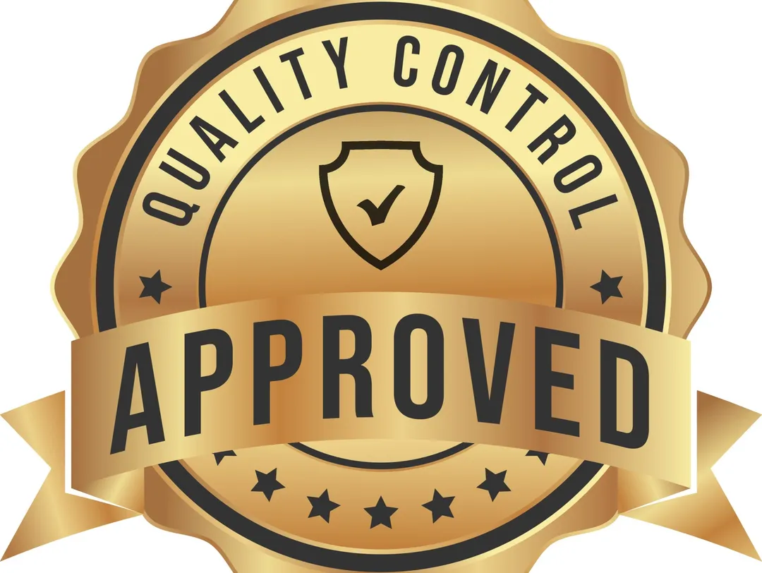 Graphic saying "Quality Control Approved"